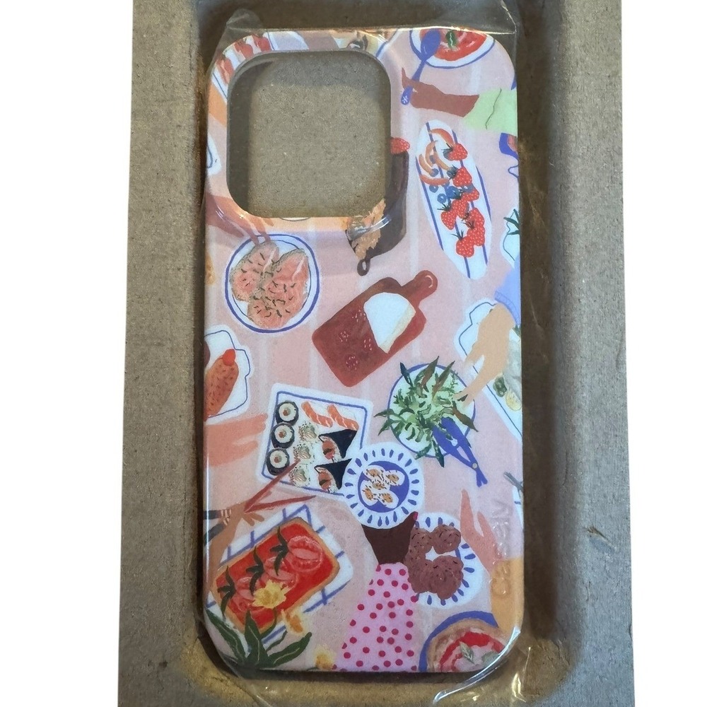 Casely‎ Phone Case Slim Lightweight MagSafe Compatible Food Print Pink 15 Pro